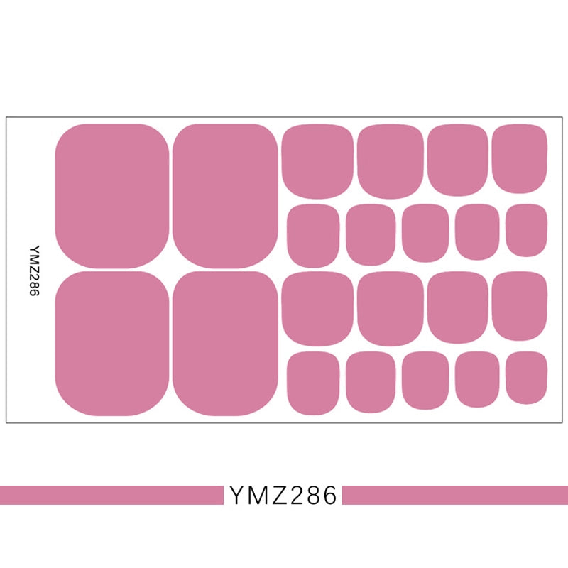 Foot Stickers Nail Stickers Full Solid Color 3d Toenail Stickers Patch