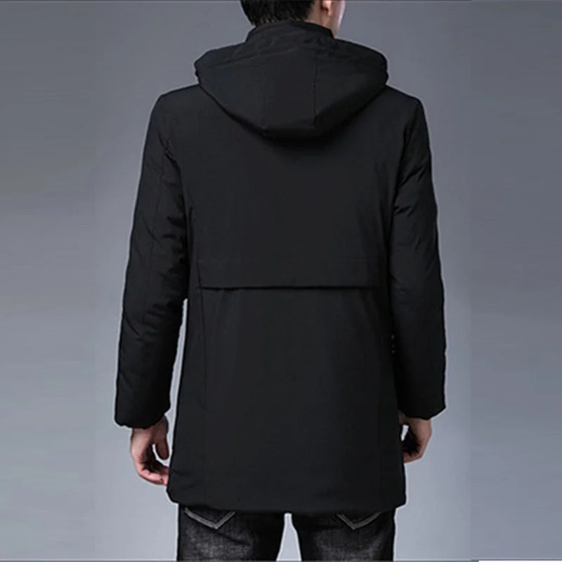 Huiketi Mens Parkas Winter Warm Jacket Coats Men Fashion Casual Mens Winter Jackets and Coats Fleece Parkas Collar Detachable Clothes