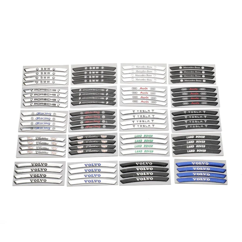 Car hub modified metal car label(4PCS)