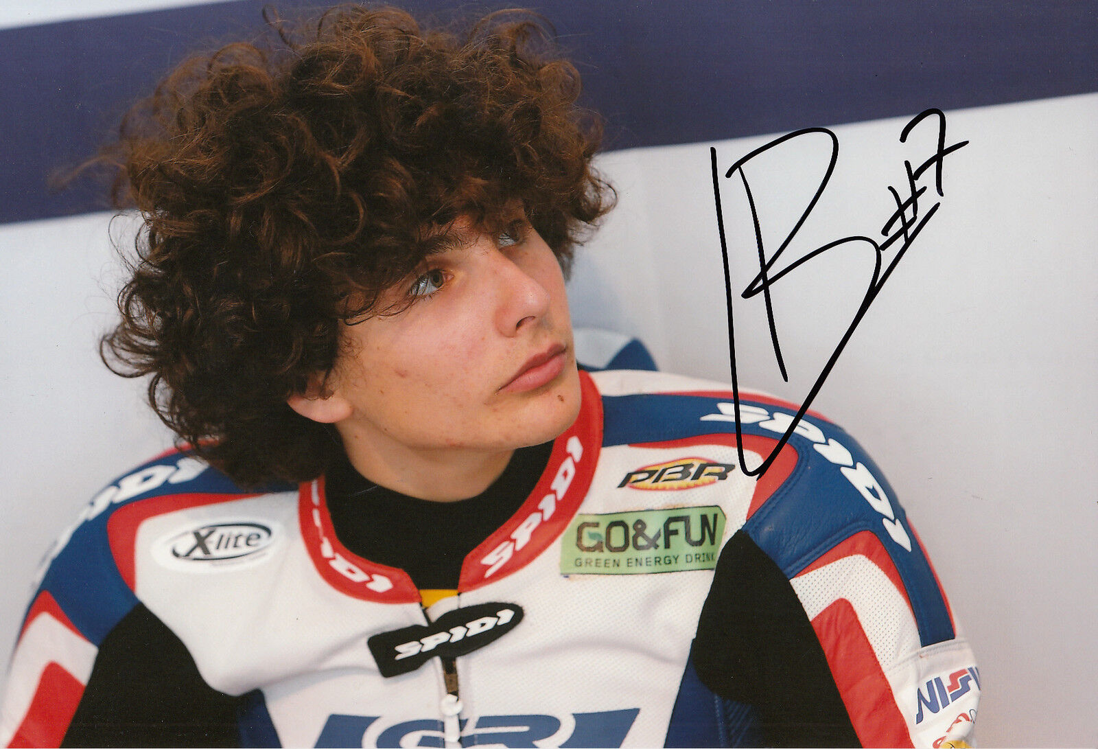 Lorenzo Baldassarri Hand Signed Gresini Suter 12x8 Photo Poster painting 2014 Moto2 5.