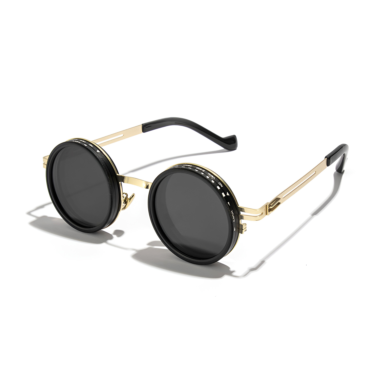 Adjustable ND Filter Polarized Sunglasses – 1-9 Level  Dimmable Round Lens, UV400 Anti-Glare Protection, Lightweight Durable Frame for Men & Women, Ideal for Driving, Cycling, Fishing & Beach