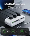 65W USB-C Fast Charging Station, 6-in-1 Power Strip with Desktop Charging Station with 3 AC, 2 USB C and 1 USB A, 5ft Extension Cord,Power Delivery for Conference Rooms, Desktop Accessory
