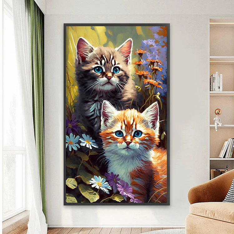 Watercolor Cat 40*70cm(picture) full square drill diamond painting