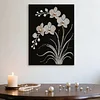 DIY Pearl Painting Orchid for Home Wall Decor with Frame(40x30cm)