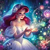 Diamond Painting -DIY Round Drill Enchanted Forest Ariel(40x40cm)