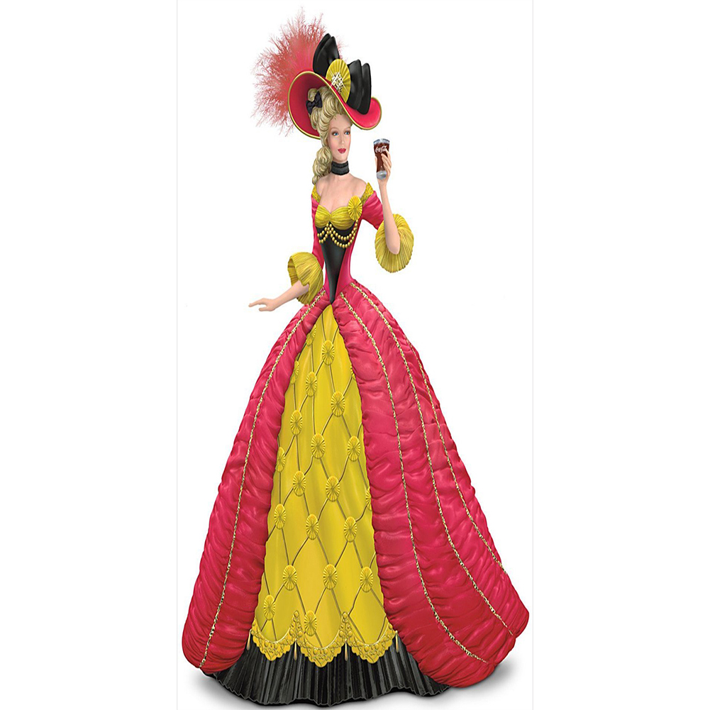

30*60CM-Dress Lady-Round Drill Diamond Painting, 501 Original