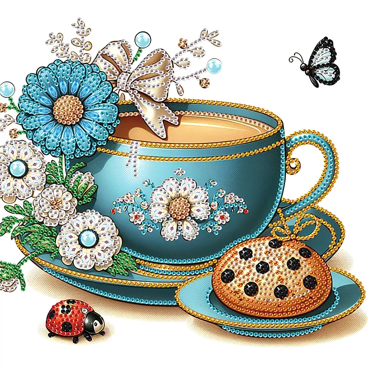 Coffee Desserts 30*30cm (Canvas) Special Shaped Drill Diamond Painting gbfke