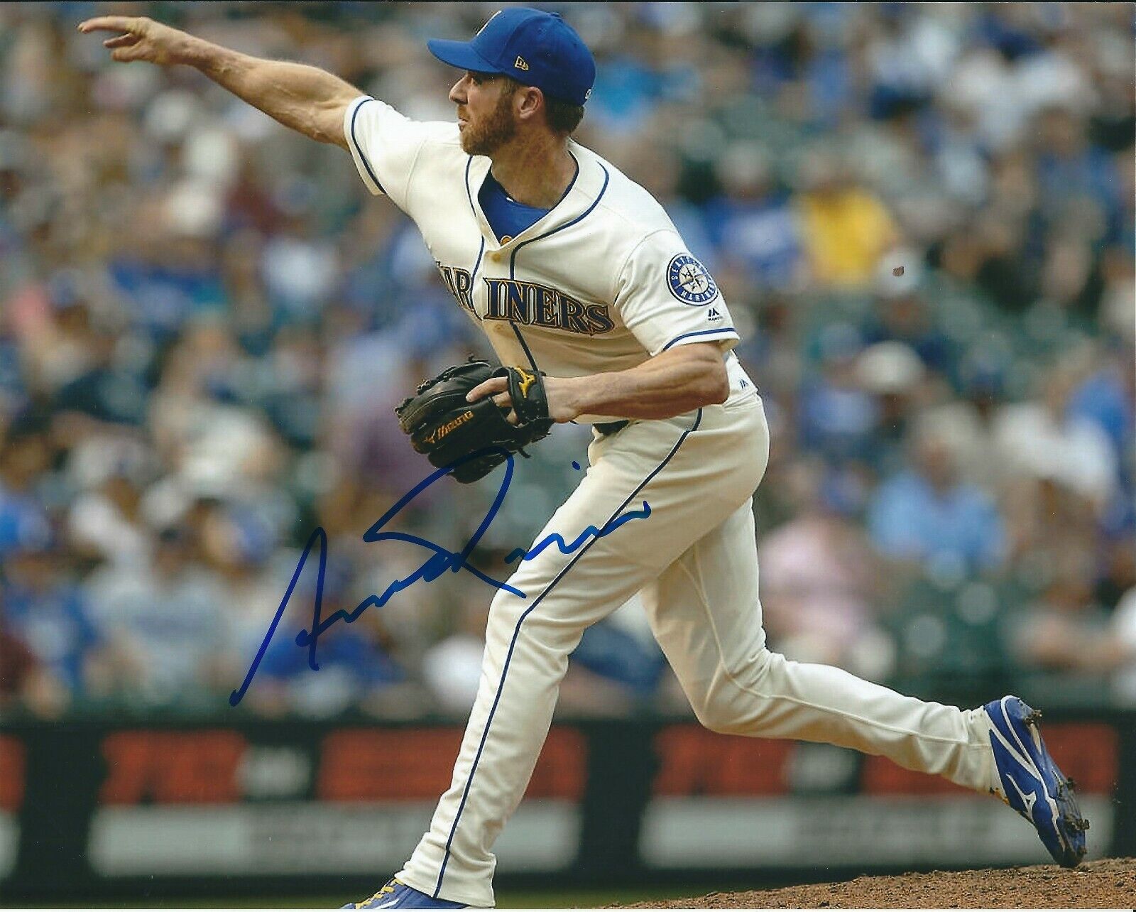 Signed 8x10 ANDREW ROMINE Seattle Mariners Autographed Photo Poster painting- COA