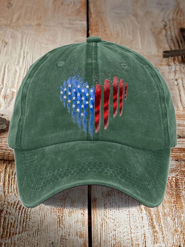 Comstylish Unisex Distressed Washed Cotton Print Hat