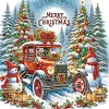 (US Local)6pack Xmas Car-Crystal Rhinestone Diamond Painting(30x30cm)