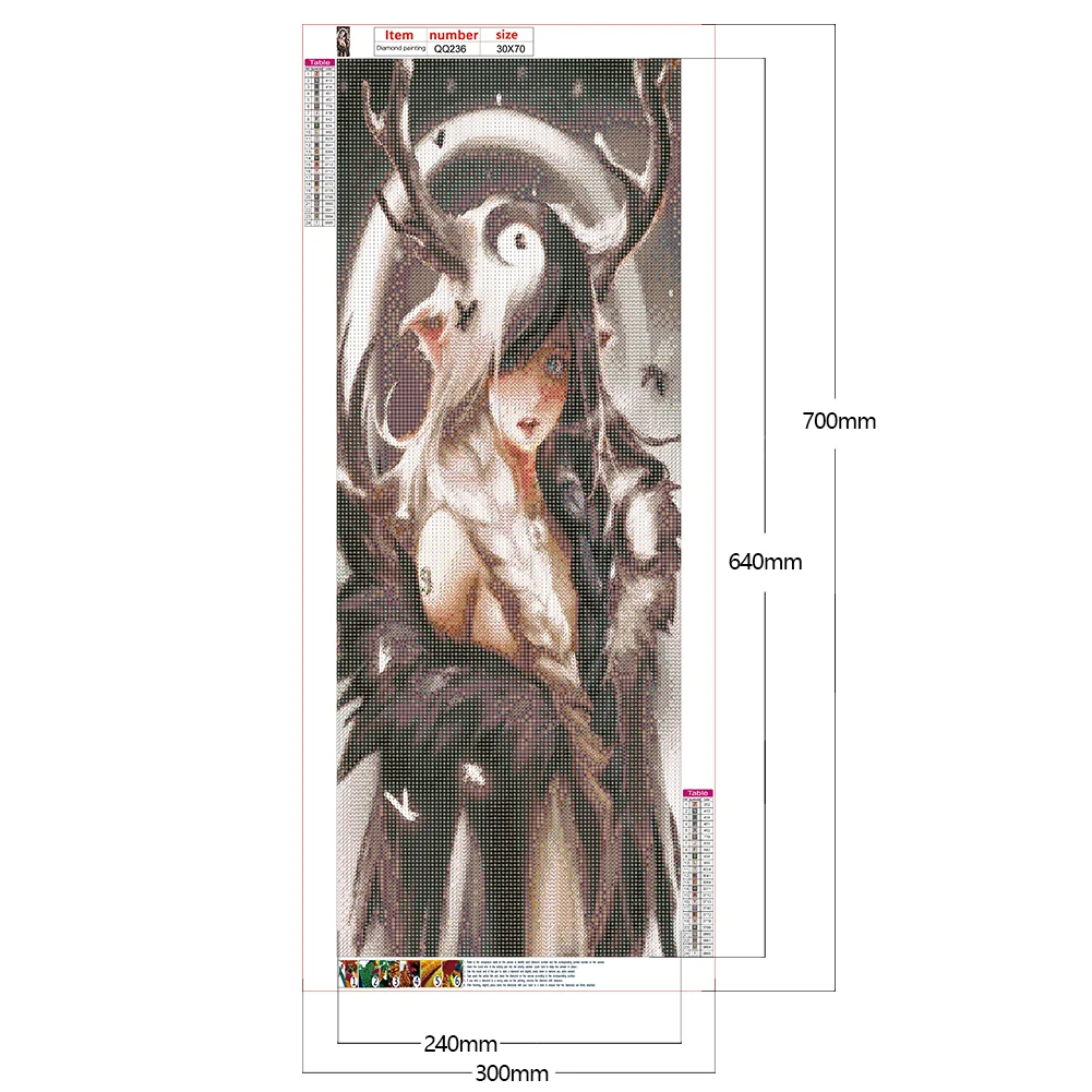 Full Round Diamond Painting 30*70cm - Tai Chi Beauty