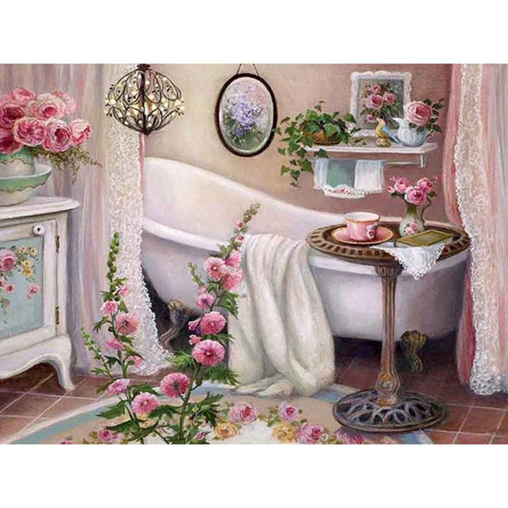 

Bathtub Corner - Square Drill Diamond Painting - 40*30CM, 501 Original