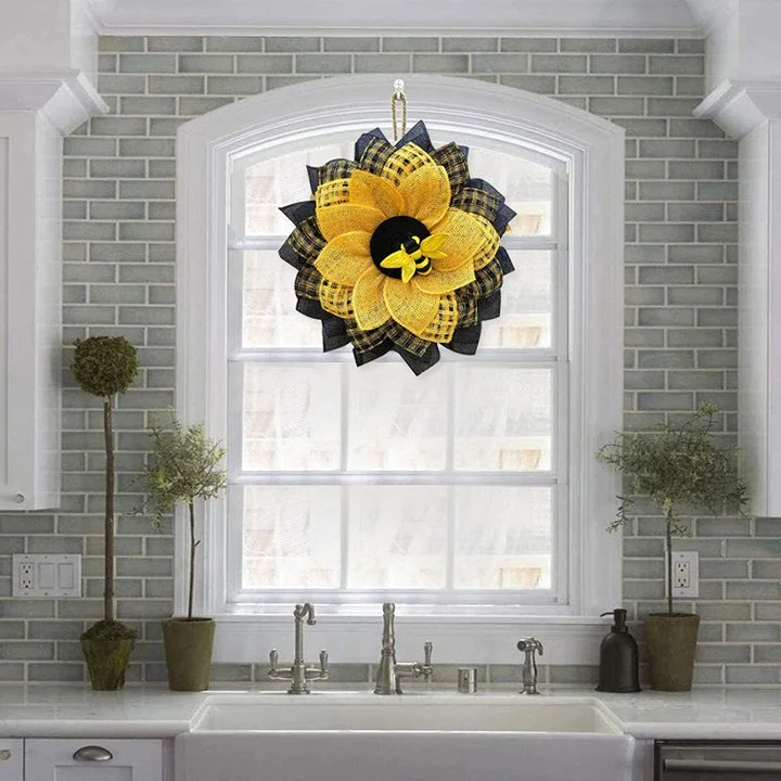 🐝🌻Bee Sunflower Wreath / Easter Bee Day Party Decoration