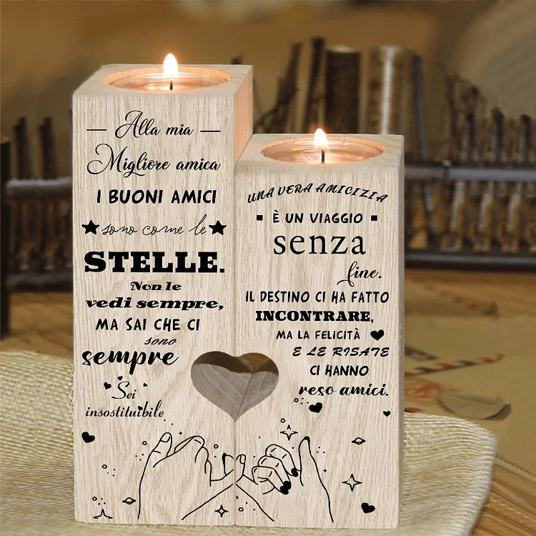 Portacandele personalizzato personalizzato per sorella regalo a