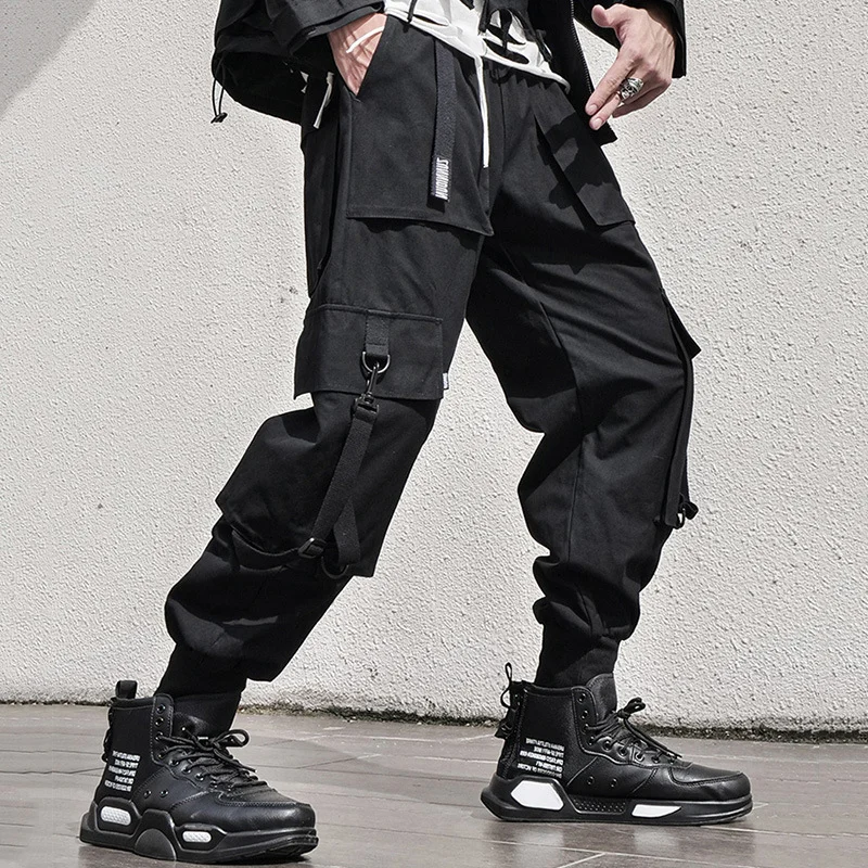 Overalls men's loose-fitting trousers multi-pocket paratrooper long pants Techwear Shop