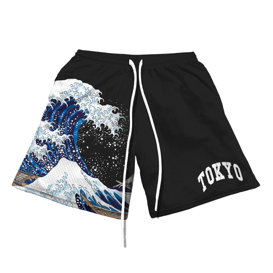 Sopula Kanagawa Wave Casual Mesh Shorts - SOPULA