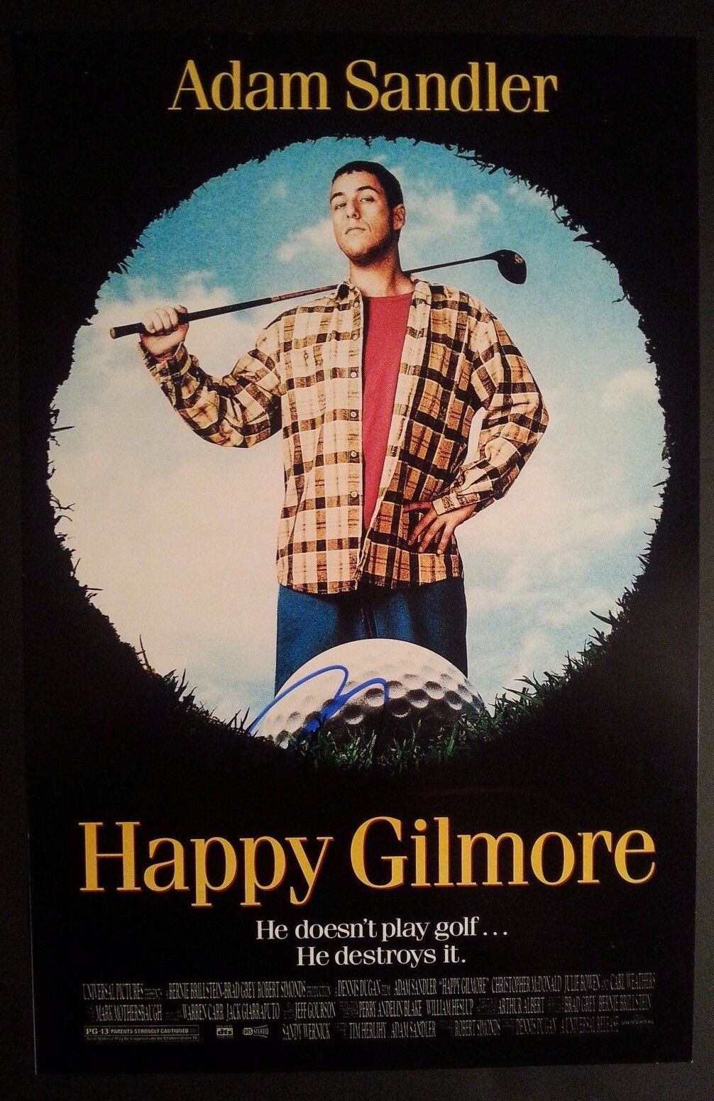 ADAM SANDLER Authentic Hand-Signed ~HAPPY GILMORE~ 11x17 Photo Poster painting