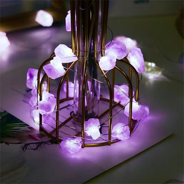 Natural Crystal Cluster of Lamp Christmas Decoration| Amethyst