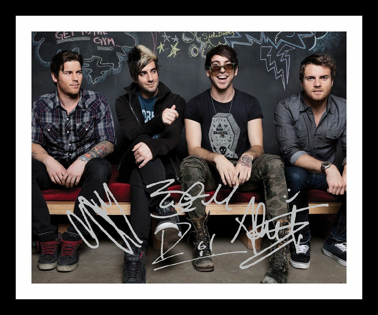 All Time Low Autograph Signed & Framed Photo Poster painting 1