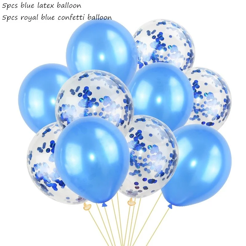 10Pcs Mixed Confetti Balloons Happy Birthday Party Helium Balloon Decorations Wedding Festival Latex Balloon Party Supplies