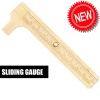 100mm Mini Brass Sliding Gauge Vernier Caliper Ruler Pocket Measuring Ruler Tool