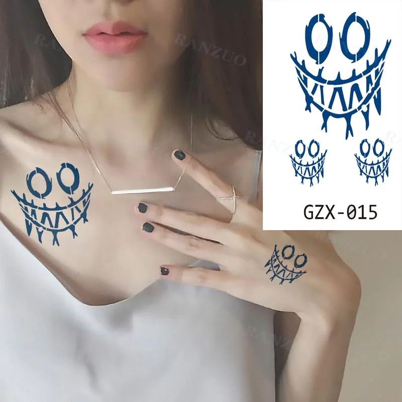 Waterproof Temporary Tattoos Stickers Temporary Tattoo for Women Men Fashion Art Tatoo Sticker Chest Stickers Neck Tattoo Fake