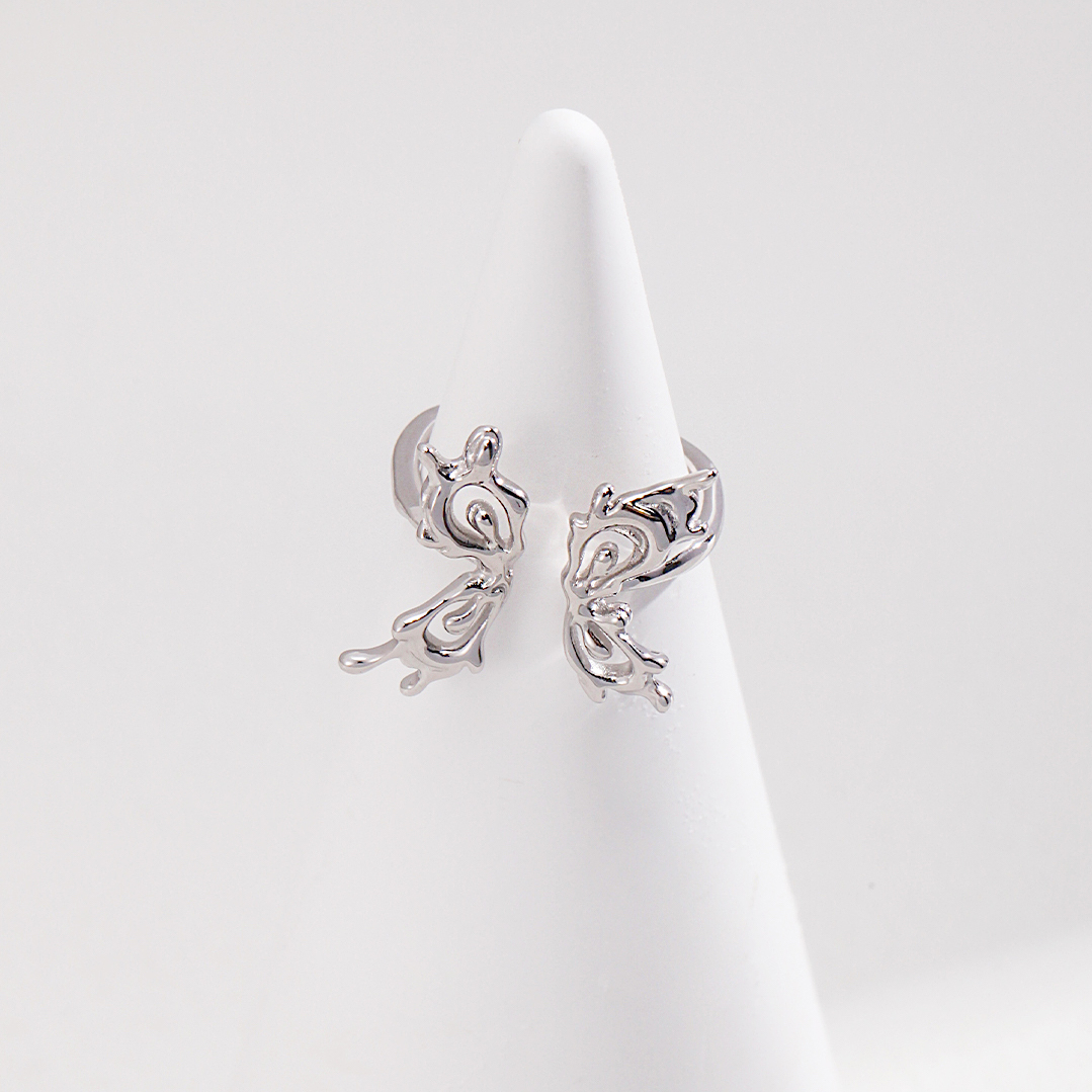 Vintage Butterfly Gold Plated Adjustable Ring