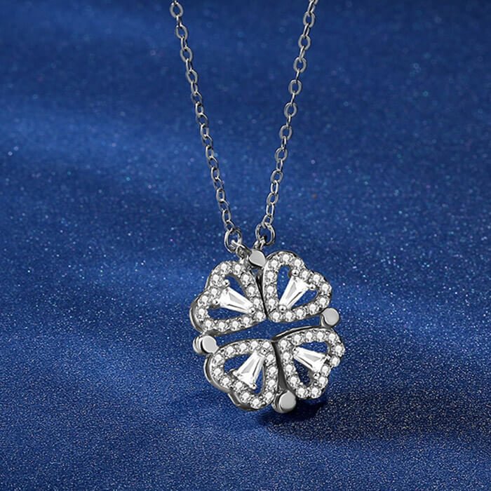 925 Silver Four Leaf Clover Necklace