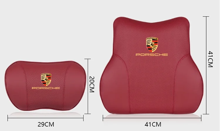 🔥Hot sale🔥Car leather lumbar headrest set