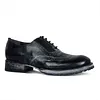 Comfortable Lace-up Square-heel Low-heel Men's Leather Shoes -Dress Shoes
