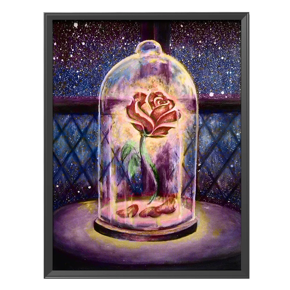 11ct Stamped Cross Stitch - Rose in Glass(35*48cm)