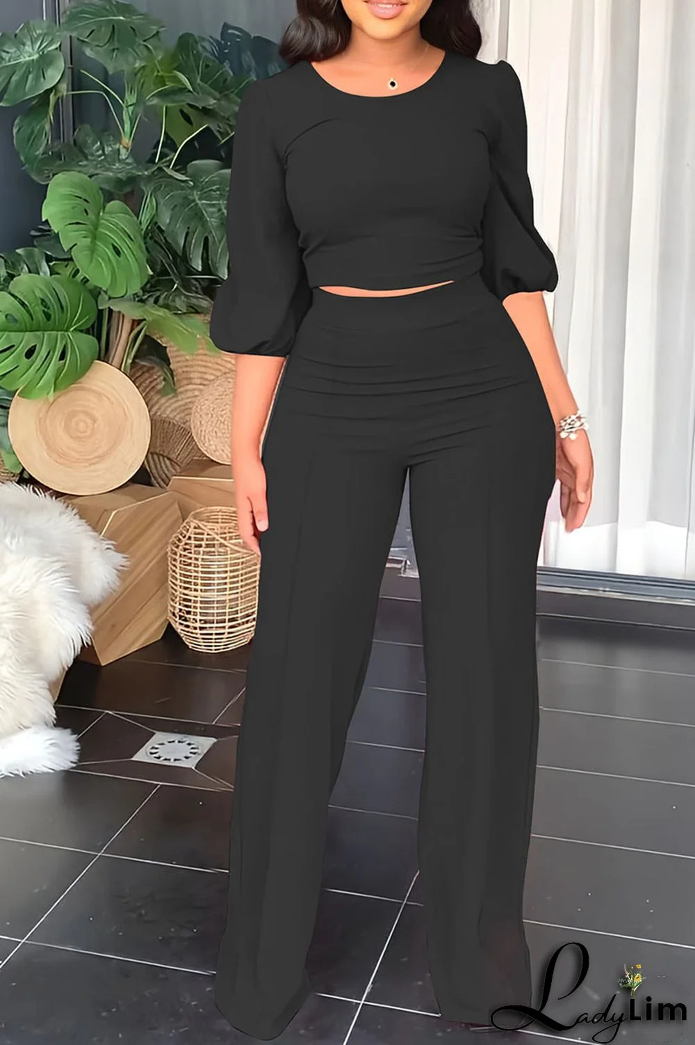 Red Casual Solid Split Joint O Neck Half Sleeve Two Pieces