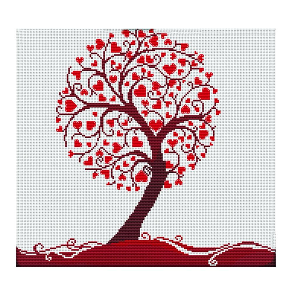 

Love Tree - 11CT Stamped Cross Stitch - 47*44cm, 501 Original