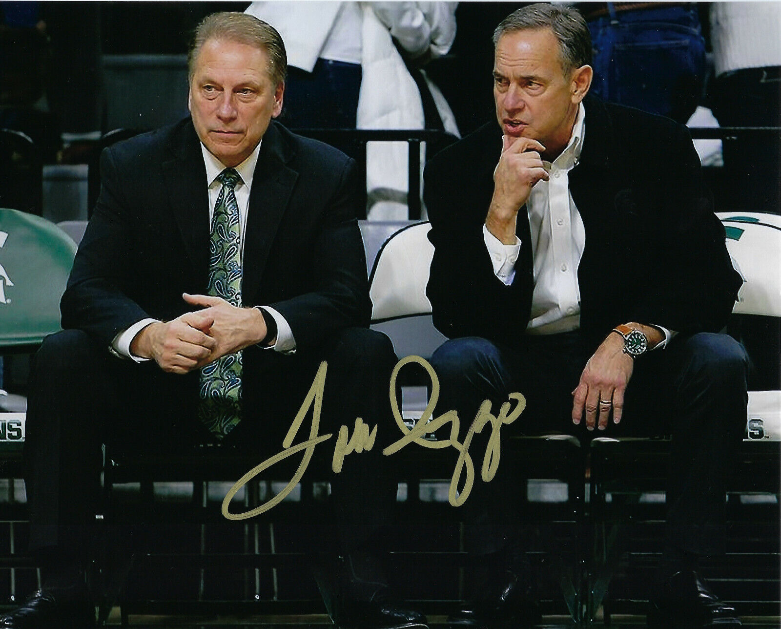 MICHIGAN STATE SPARTANS COACH TOM IZZO SIGNED FINAL FOUR 8x10 Photo Poster painting w/COA MSU