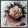 Flower Dress Girl-11CT Stamped Cross Stitch 40*40cm tapestrymarket