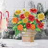 (US Only)2D Flat Flower Vase DIY Diamond Painting Tabletop Ornaments Kit for Home Office