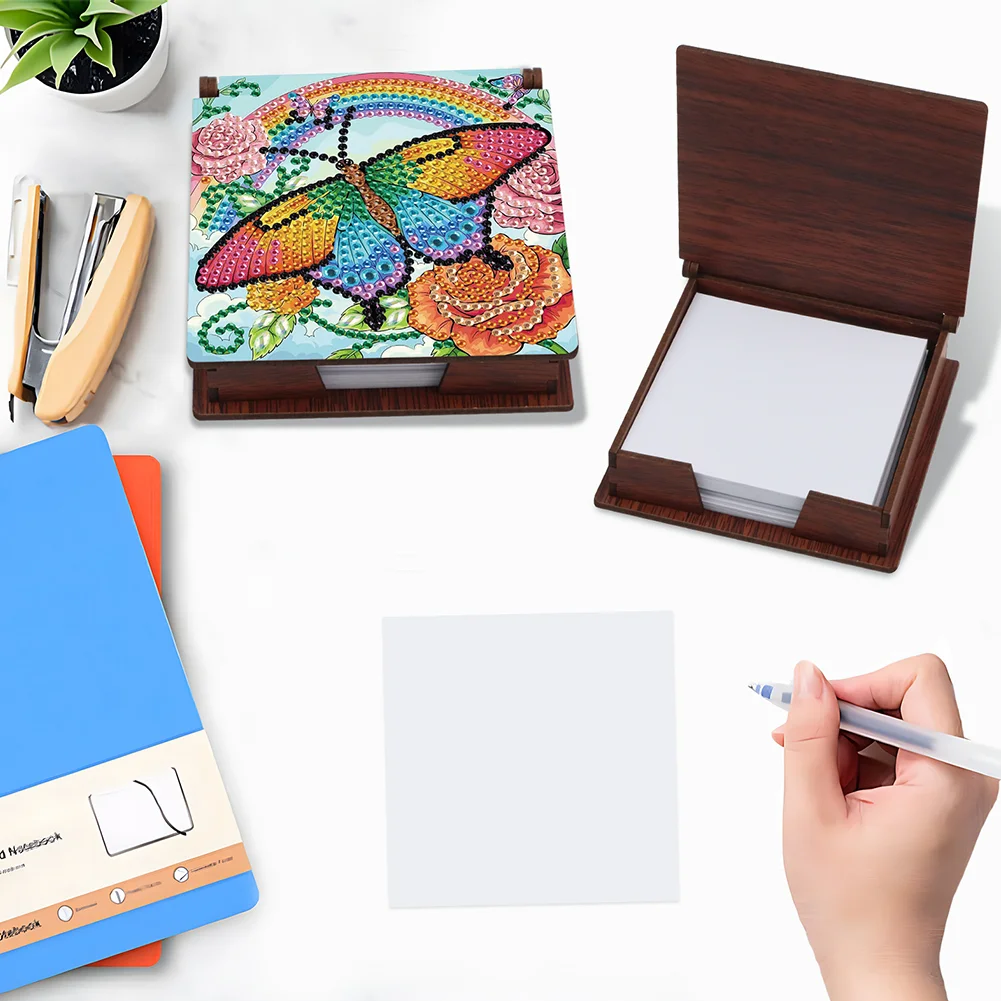 DIY Flower Butterfly Diamond Painting Note Box Paper 160 Sheets of Paper for DIY Art Craft