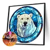 Diamond Painting-DIY Full Round Drill Stained Glass Polar Bear