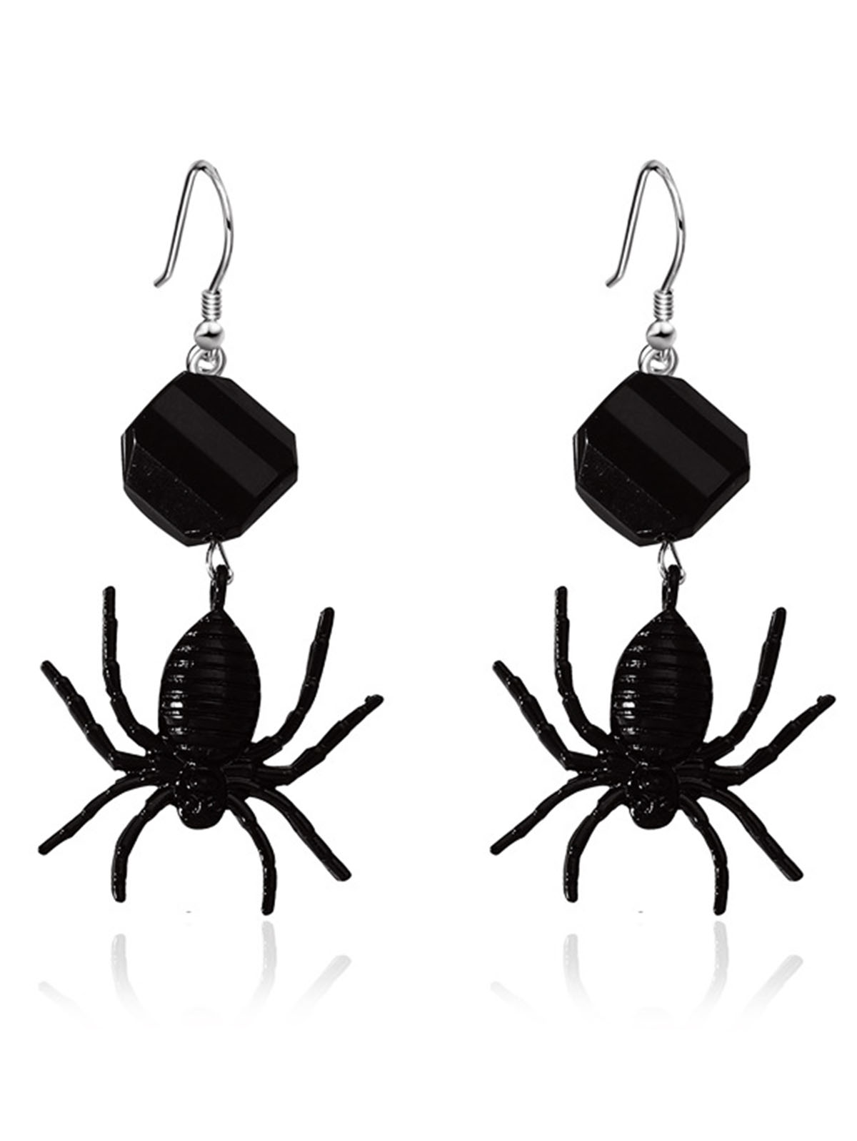 Halloween Gothic Spider Dangle Drop Hook Earring