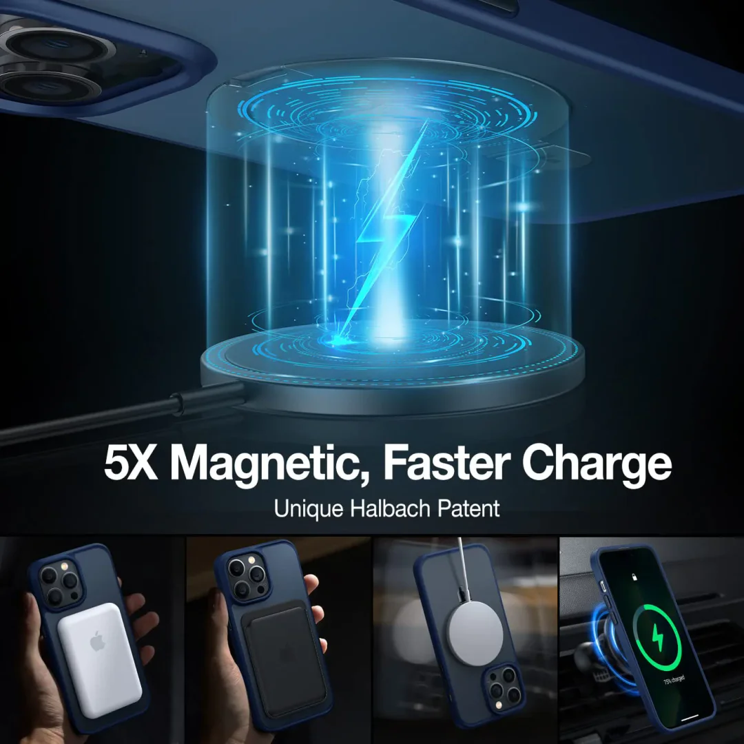 New Design iPhone Shockproof Phone Case Compatible with MagSafe (with Stand)