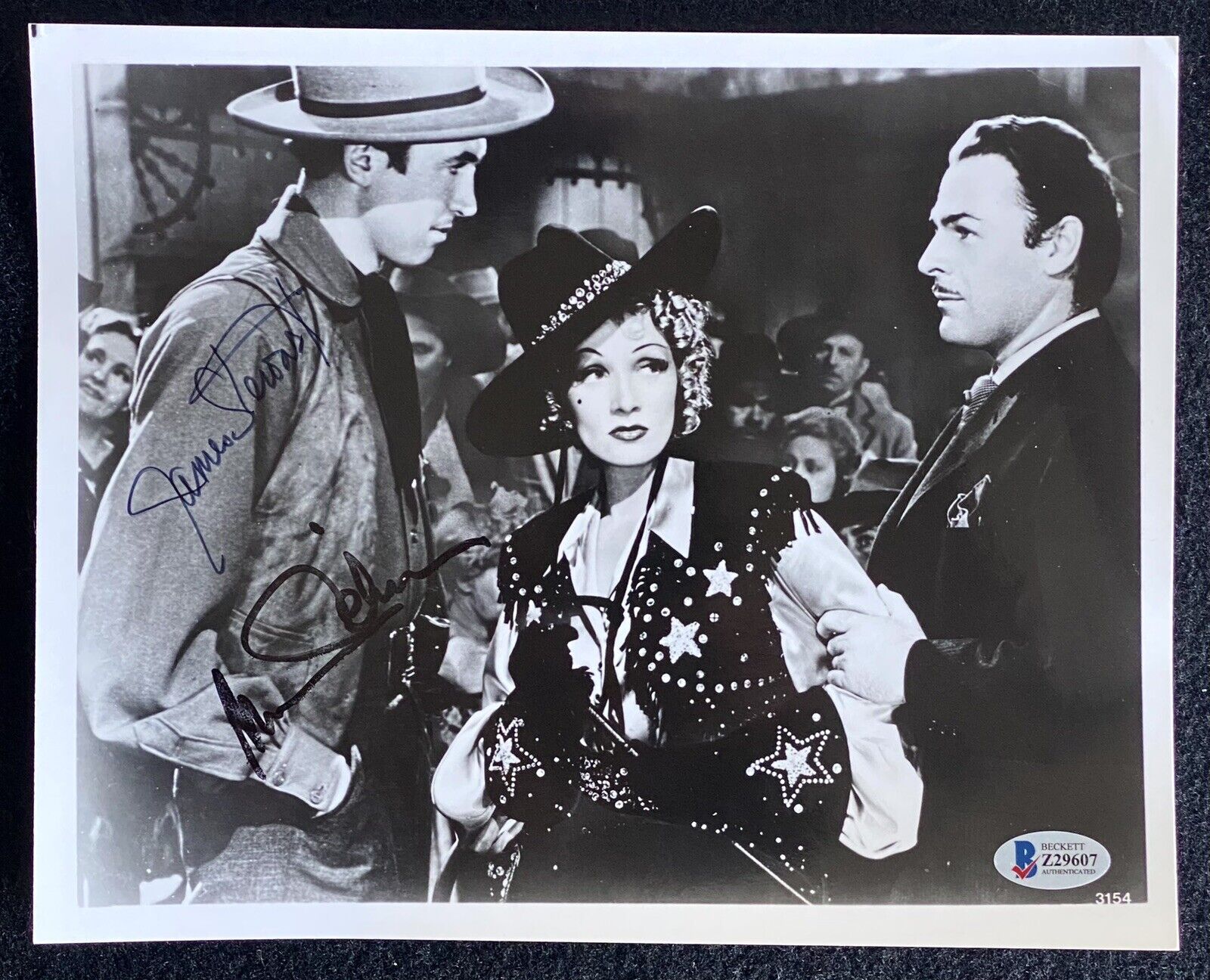 Marlene Dietrich Jimmy Stewart BAS Beckett COA Signed 8x10 Photo Poster painting Destry Rides