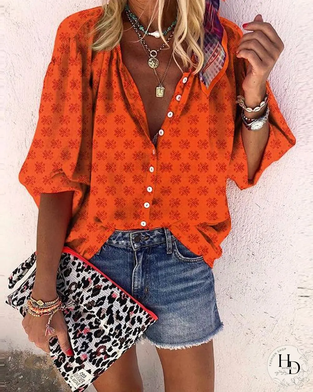 Women Printed Vintage Shirts & Tops