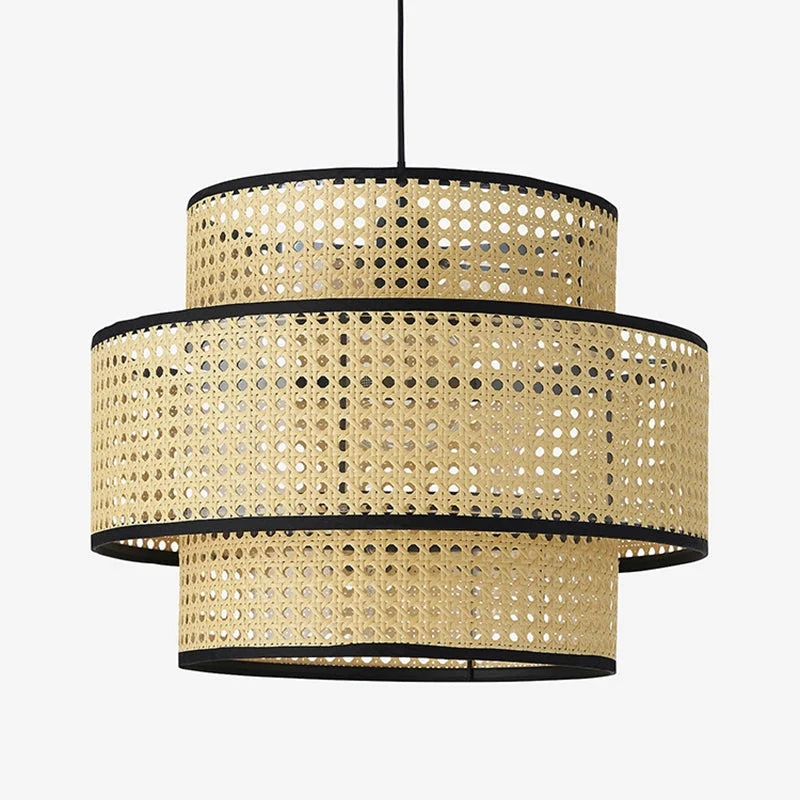 Arturest Pendant Light Rattan Weaving Lampshade For Living Room