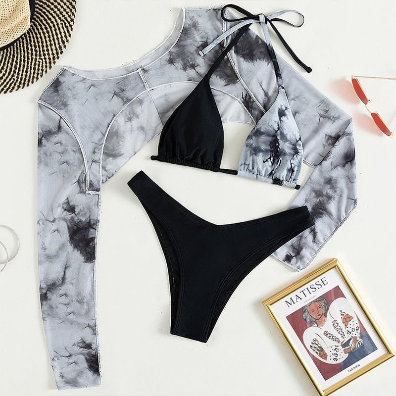 Peachtan Sexy micro bikini set High cut swimsuit women Long sleeve swimwear conjunto biquinis feminino trajes de baño mujer 2022