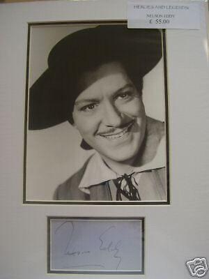 NELSON EDDY - BRILLIANT SIGNED B/W Photo Poster painting DISPLAY