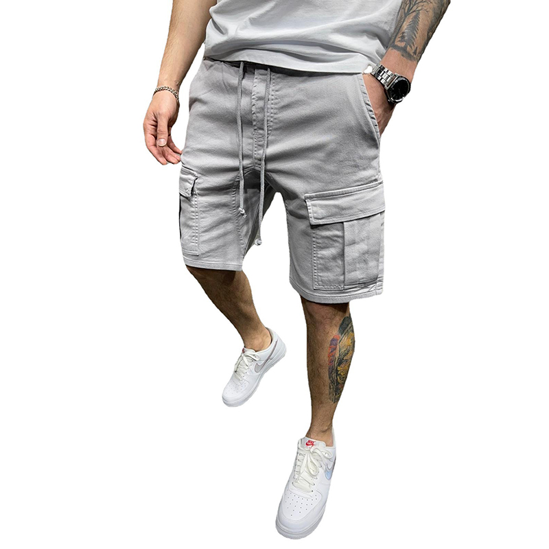 Men's Multi-pocket Overalls Shorts