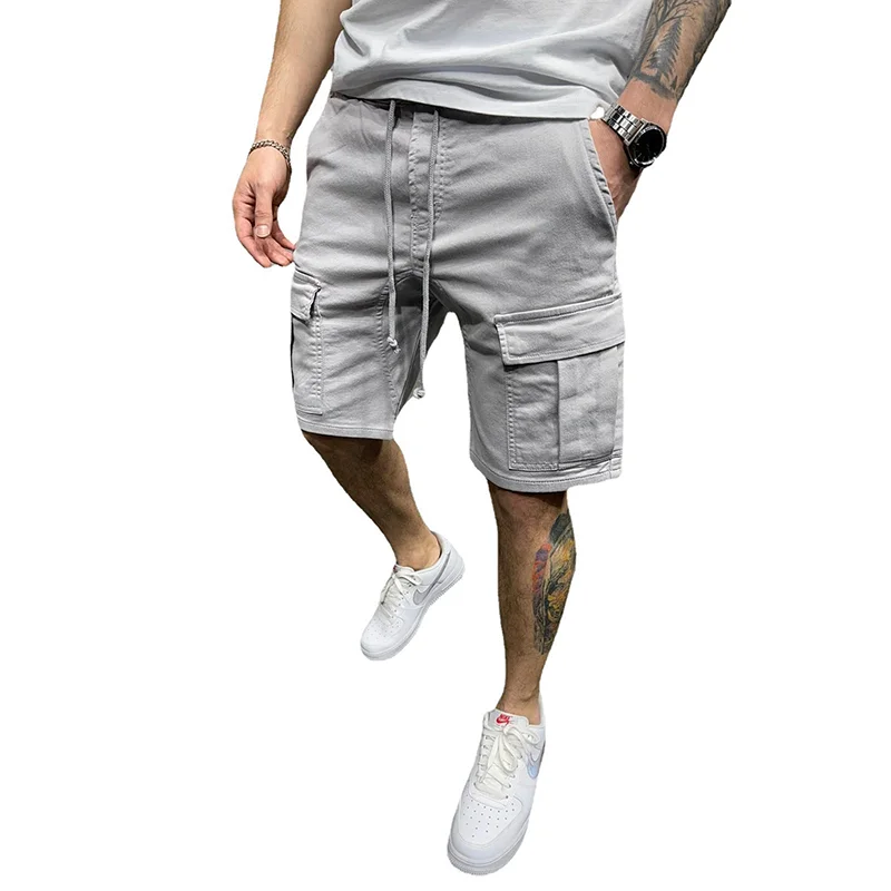 Men's Multi-pocket Overalls Shorts