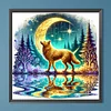 Wolf - Rundbohrer Diamant Malerei - 30 * 30cm