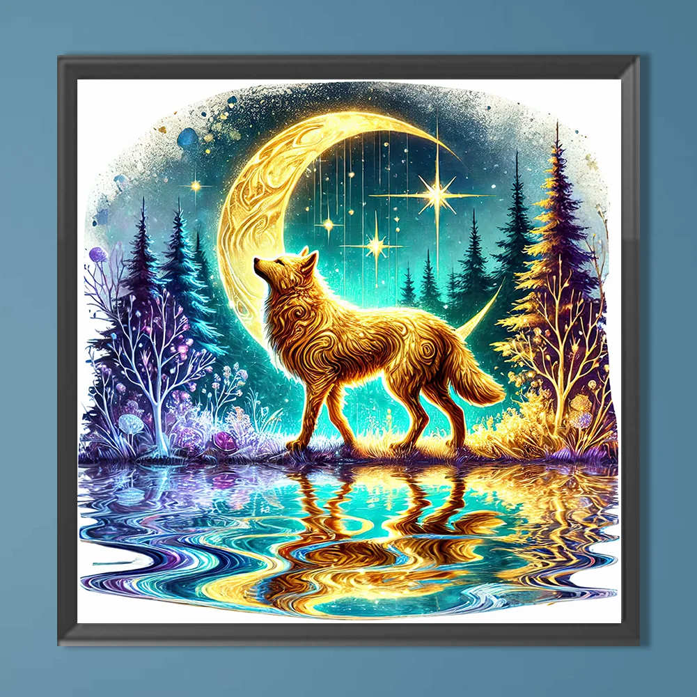 Diamond Painting - Full Round Drill - Wolf(Canvas|30*30cm)