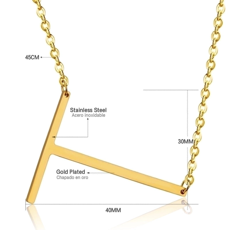 Stainless Steel Fashion Plating Letter Necklace